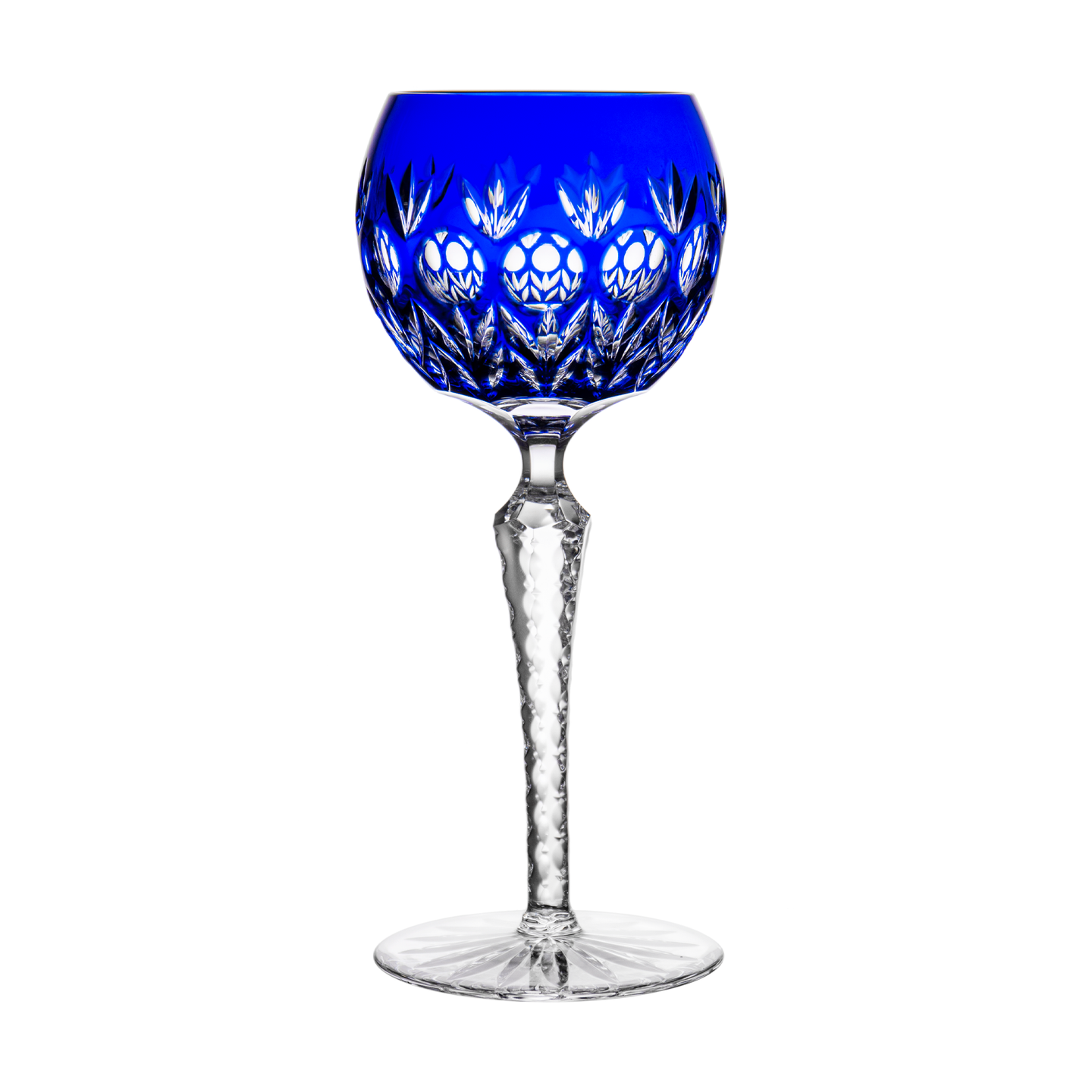 Ajka Crystal Florderis Blue Large Wine Glass