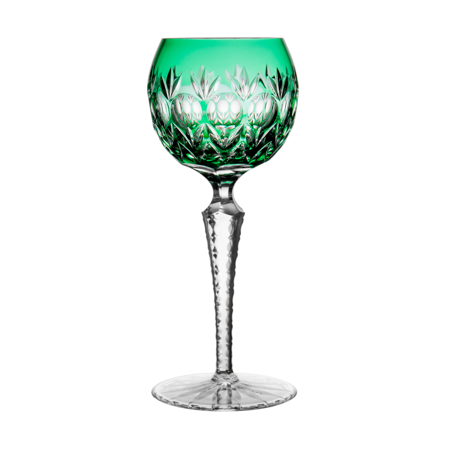 Ajka Crystal Florderis Green Large Wine Glass