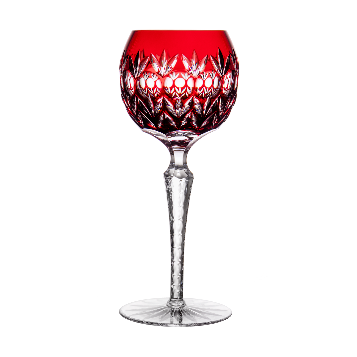 Ajka Crystal Florderis Ruby Red Large Wine Glass
