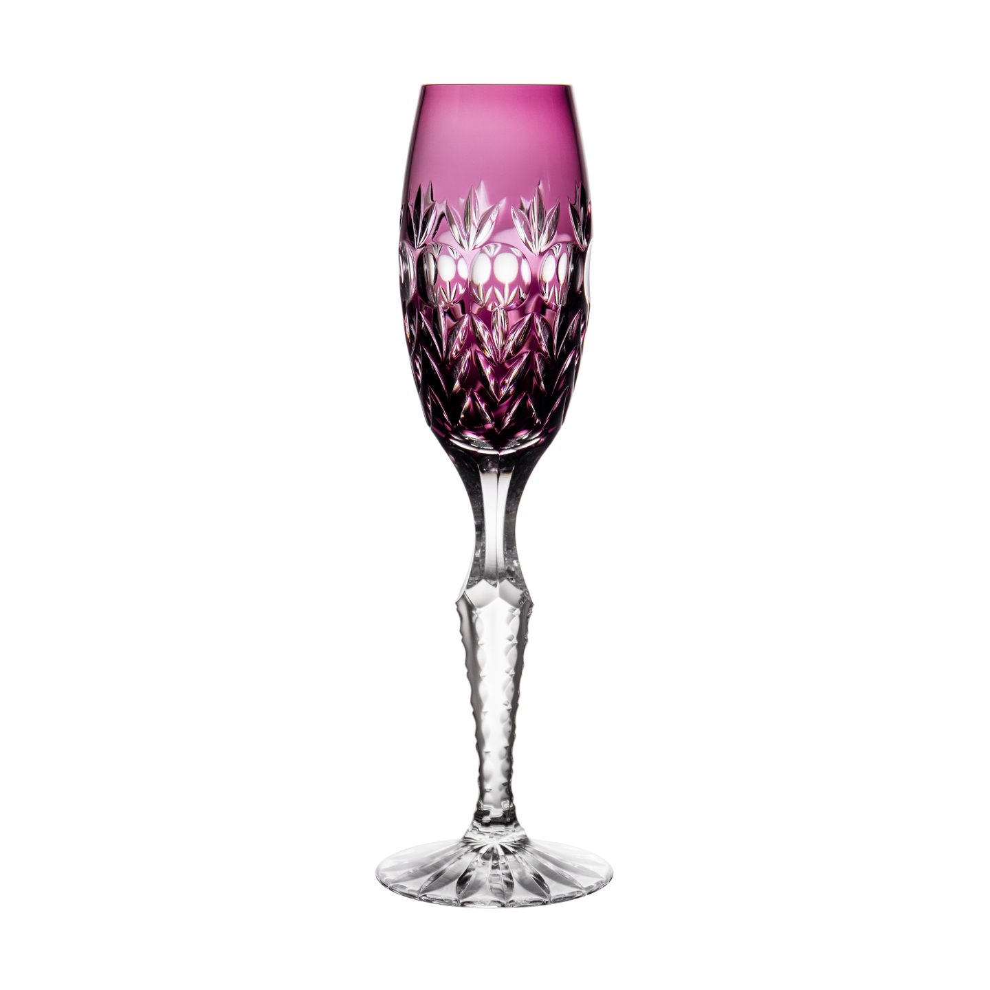 Ajka Crystal Florderis Purple Champagne Flute
