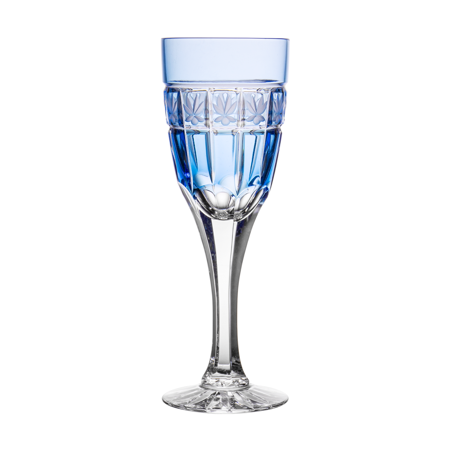 Ajka Crystal Radella Light Blue Champagne Flute