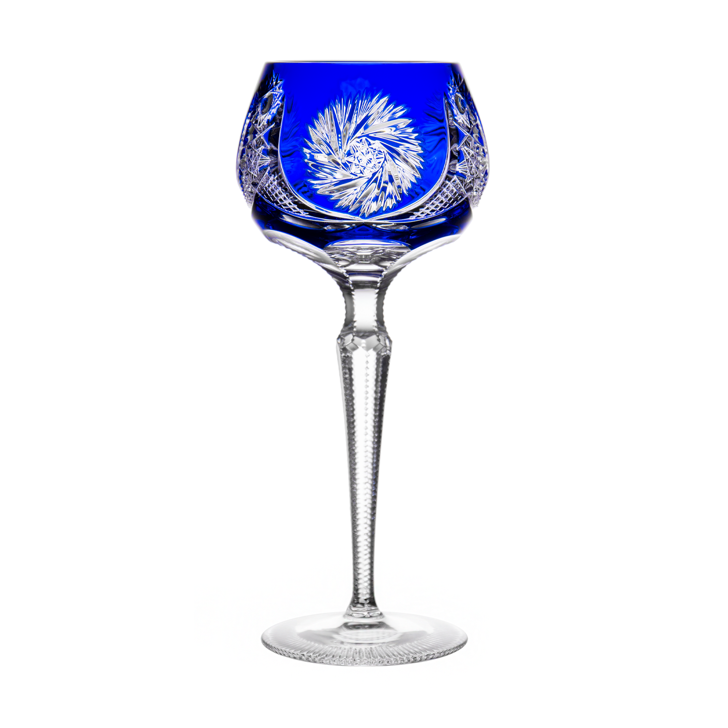 Ajka Crystal Albracca Blue Large Wine Glass