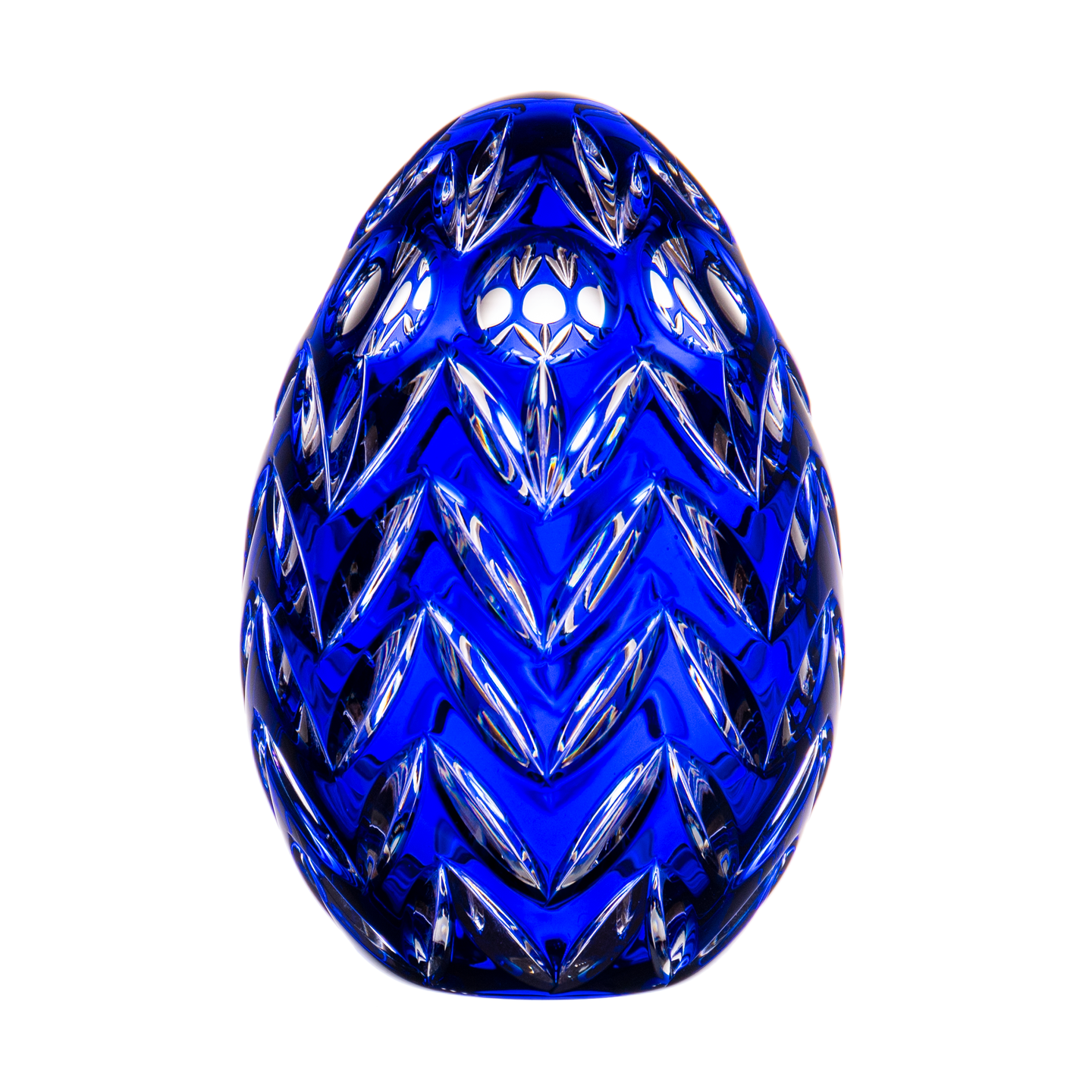 Ajka Crystal Florderis Blue Egg 5.9 in