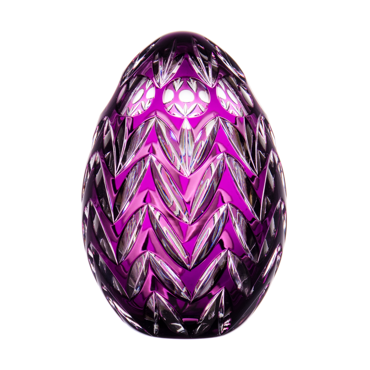 Ajka Crystal Florderis Purple Egg 5.9 in