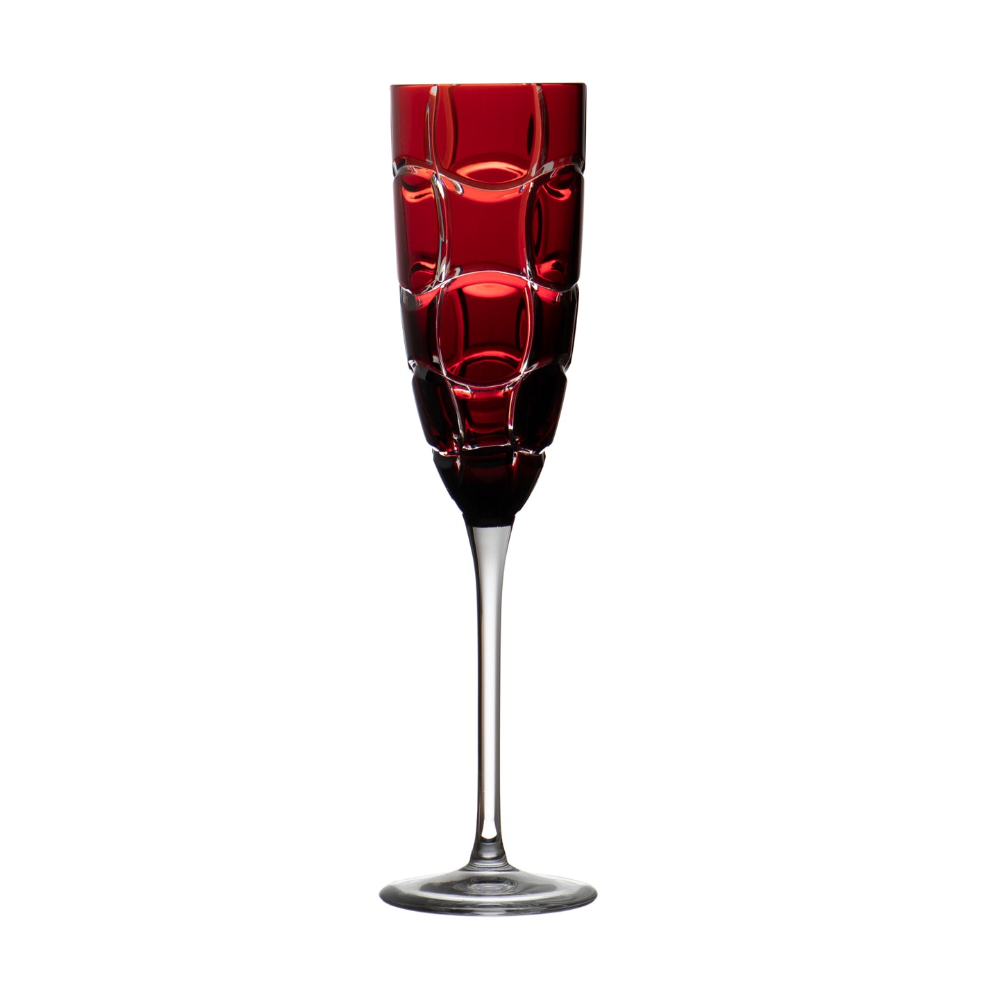 Zoe Ruby Red Champagne Flute