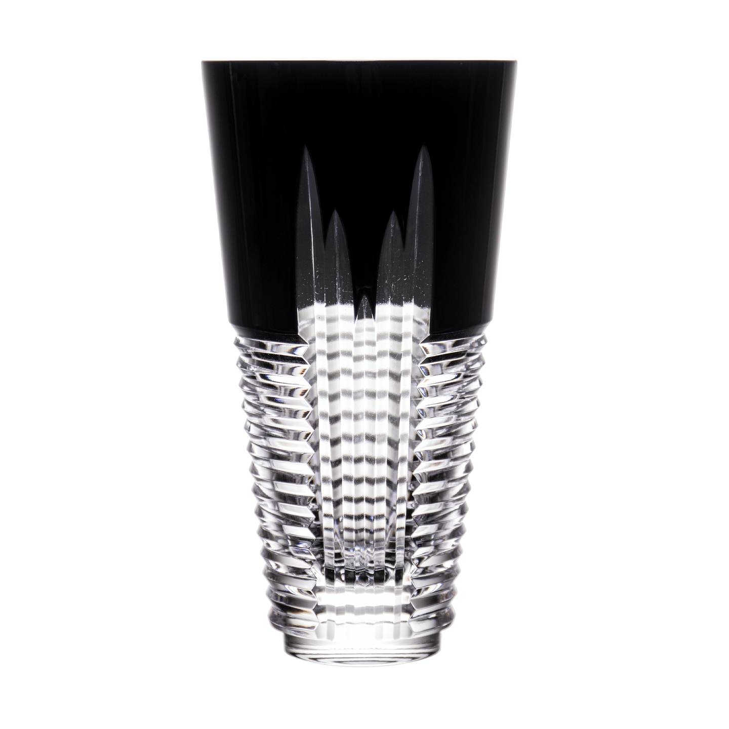 London Designer Jet Black Vase 8.5 in