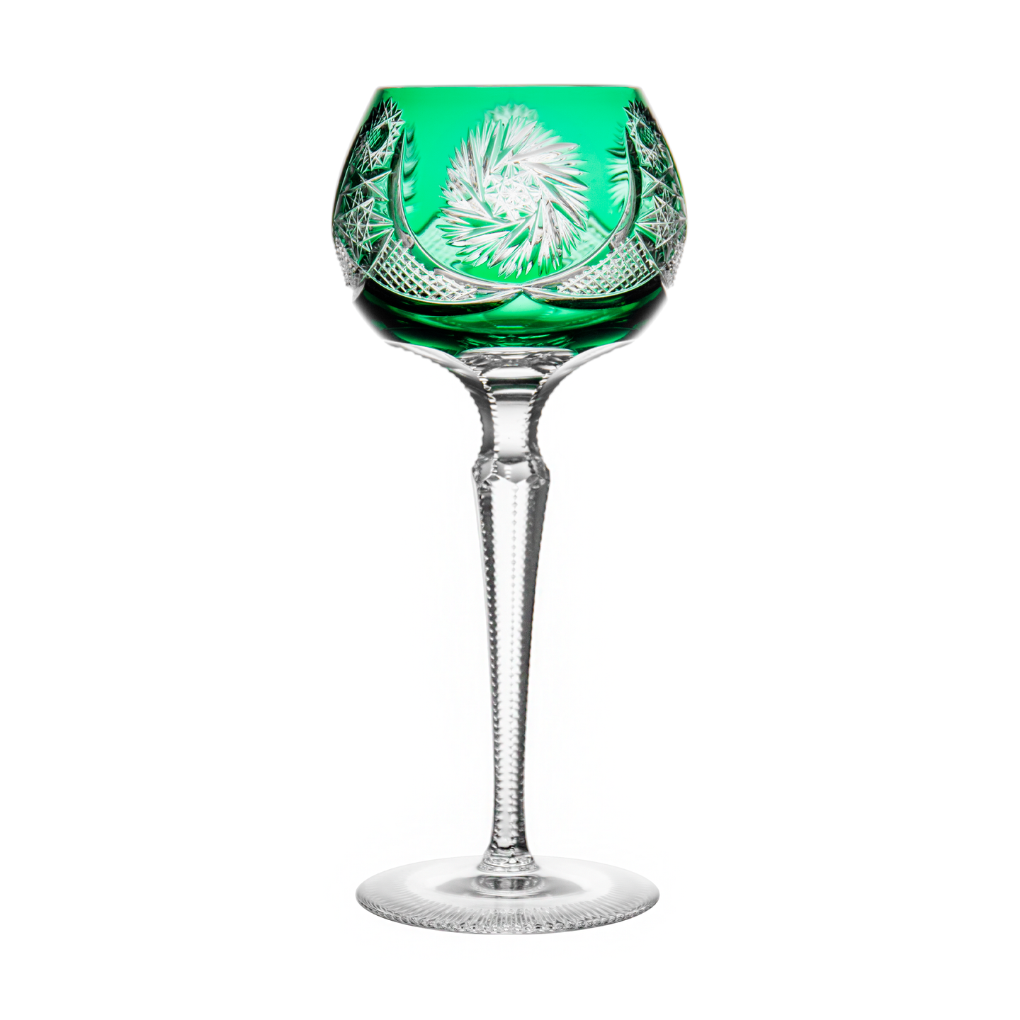 Ajka Crystal Albracca Green Large Wine Glass