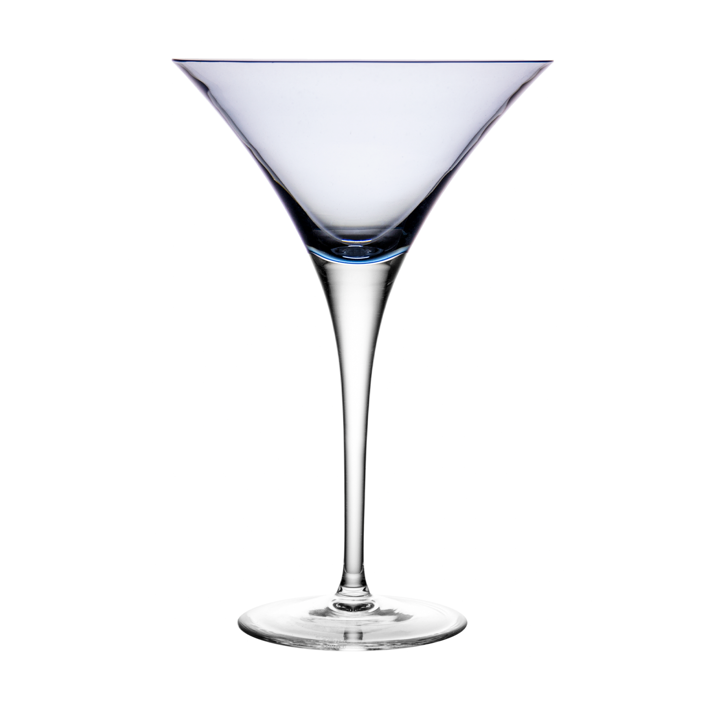 Perfection Light Blue Martini Glass