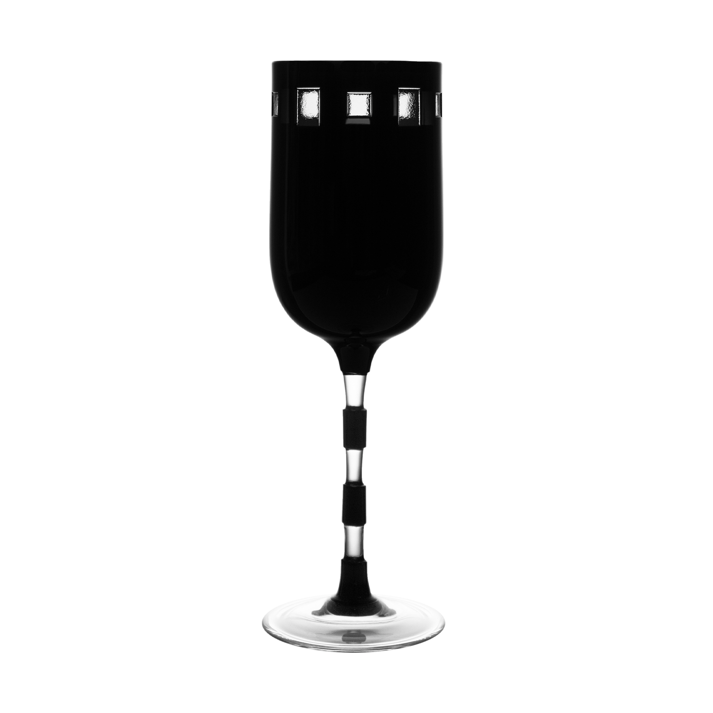 Ajka Crystal Reinheld Black Large Wine Glass 1st Edition