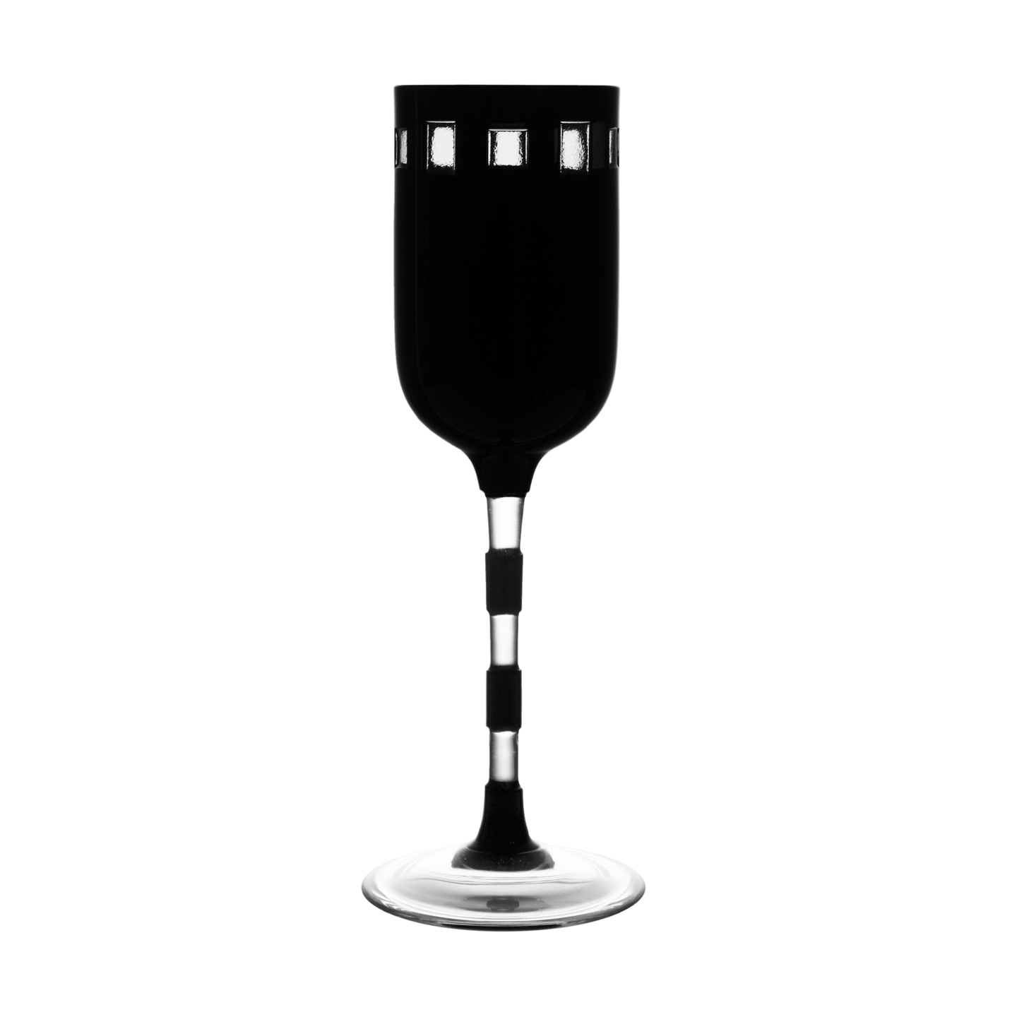Ajka Crystal Reinheld Black Small Wine Glass 1st Edition