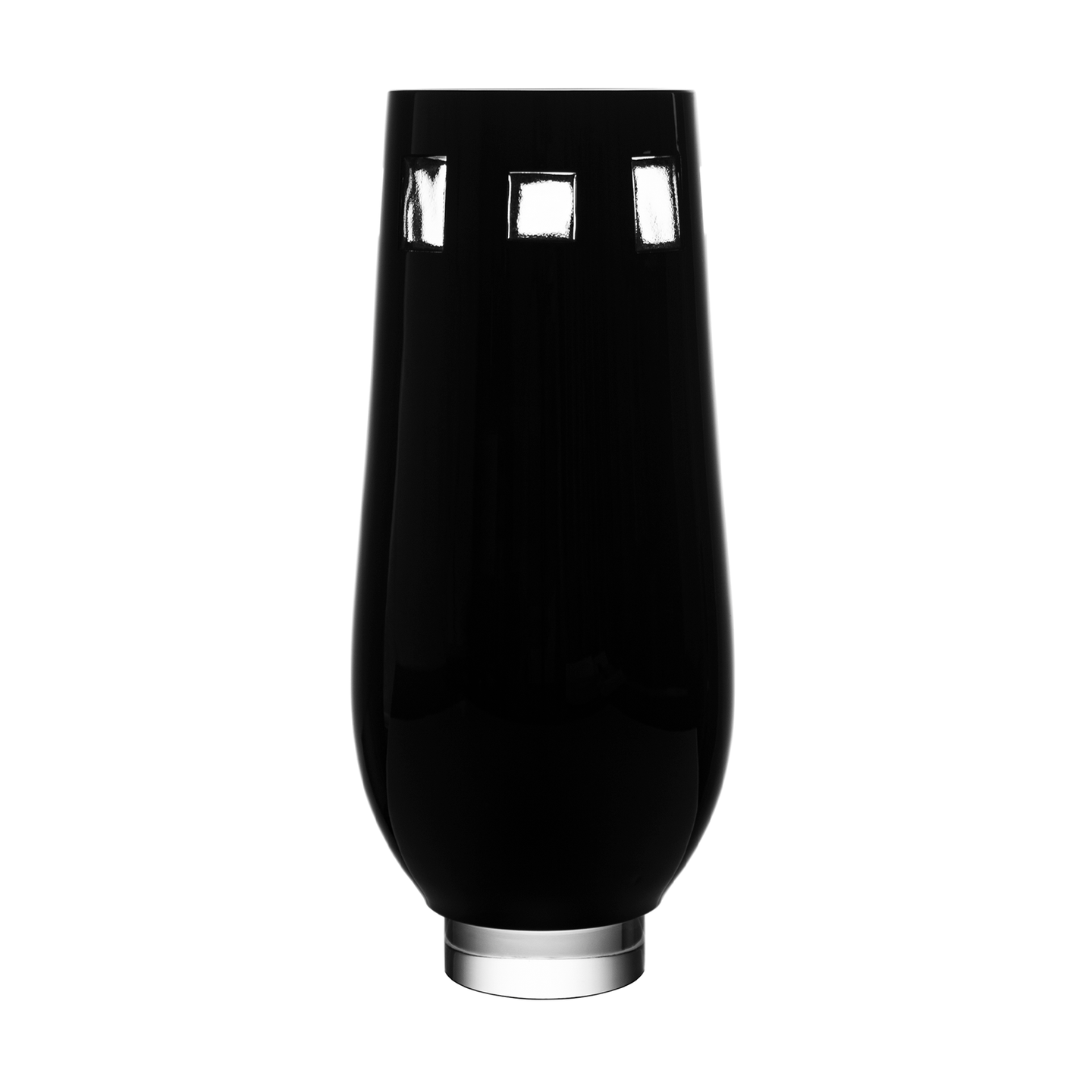 Ajka Crystal Reinheld Black Vase 10 in 1st Edition