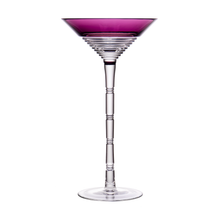 Load image into Gallery viewer, London Designer Amethyst Purple Martini Glass
