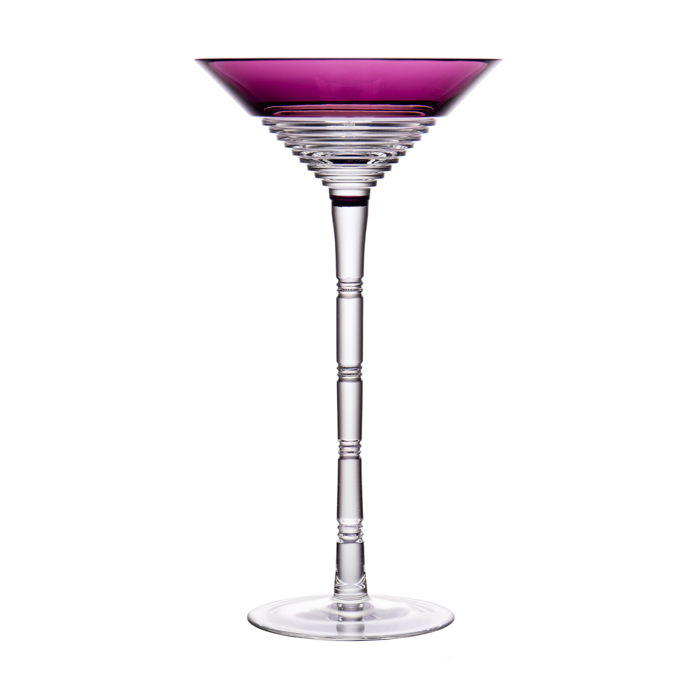 London Designer Amethyst Purple Martini Glass