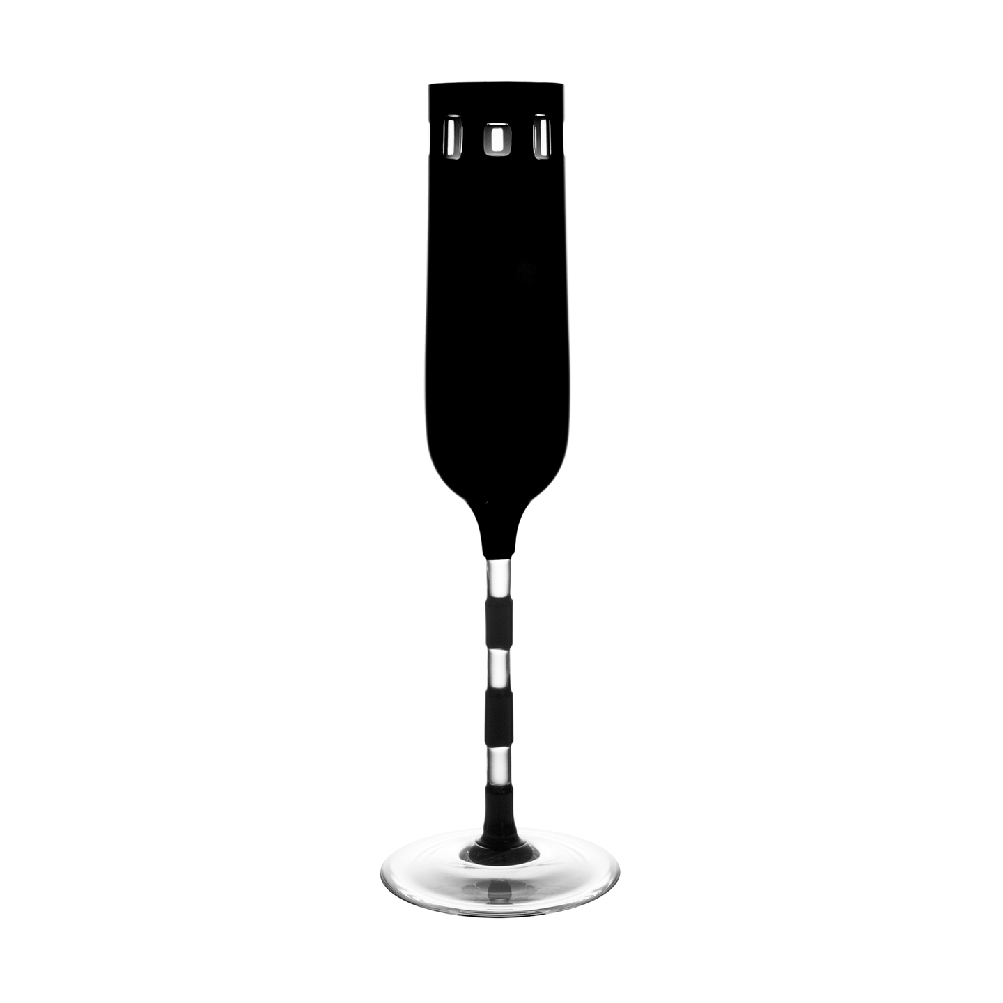 Ajka Crystal Reinheld Black Champagne Flute 2nd Edition
