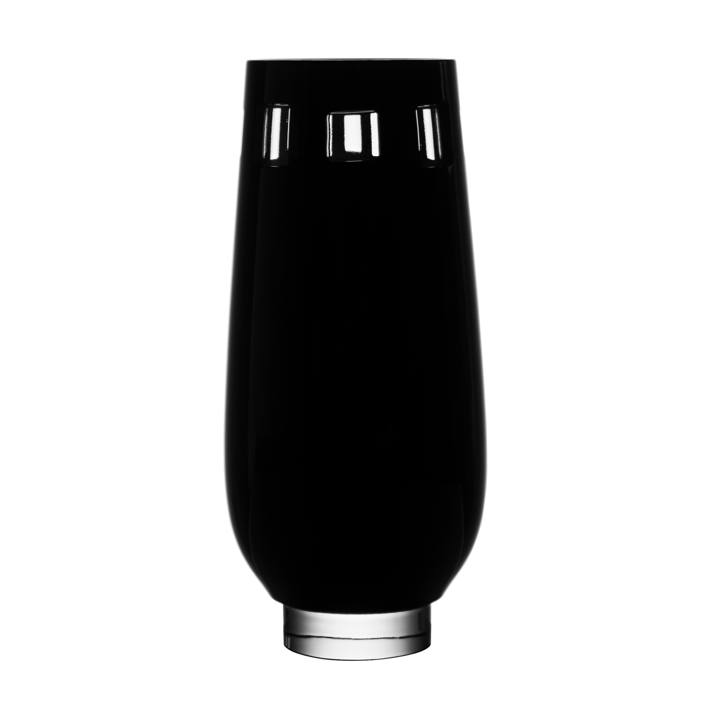 Ajka Crystal Reinheld Black Vase 7.9 in 2nd Edition