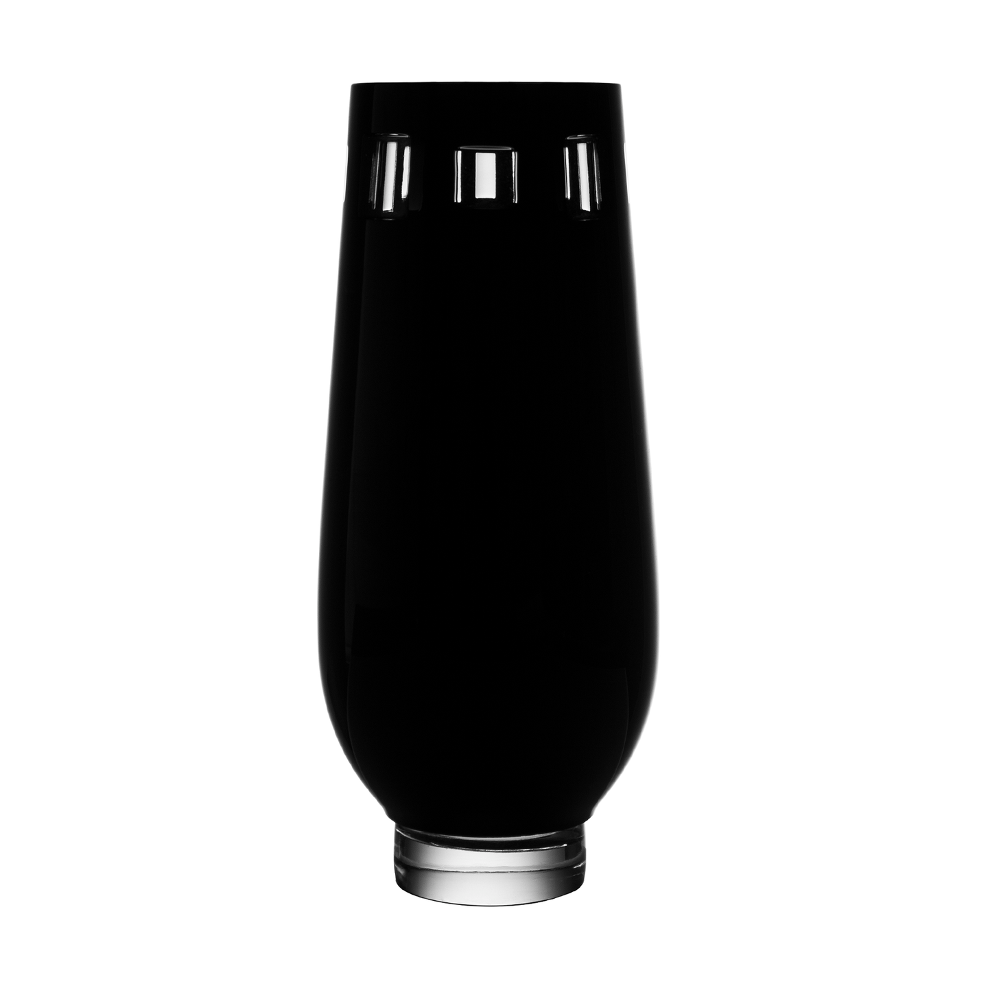 Ajka Crystal Reinheld Black Vase 10 in 2nd Edition