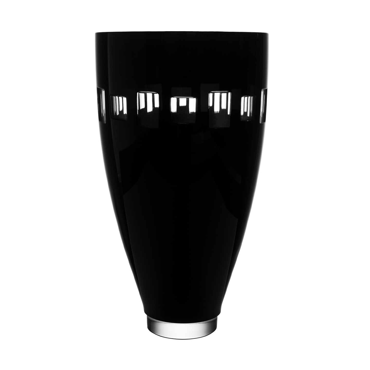 Ajka Crystal Reinheld Black Vase 13 in 2nd Edition