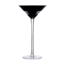 Load image into Gallery viewer, London Designer Jet Black Martini Glass
