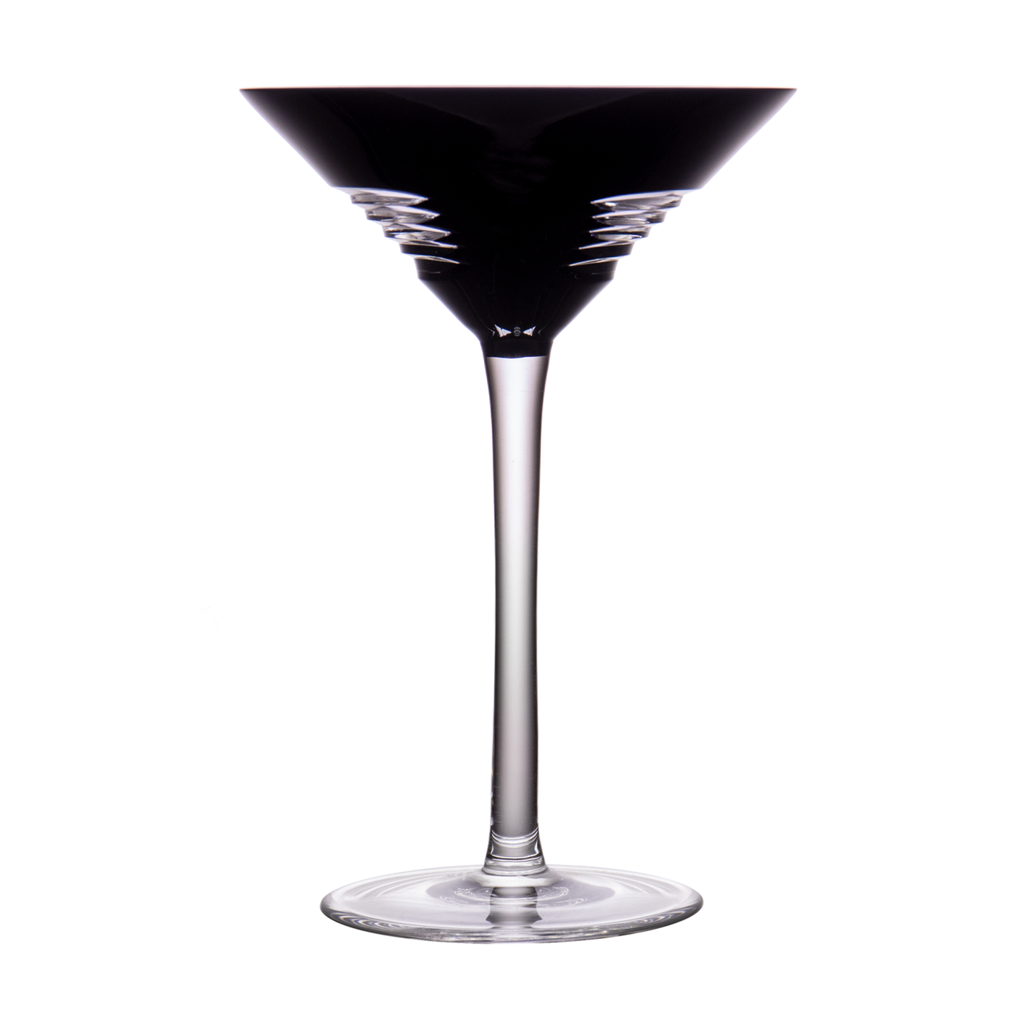 London Designer Jet Black Martini Glass