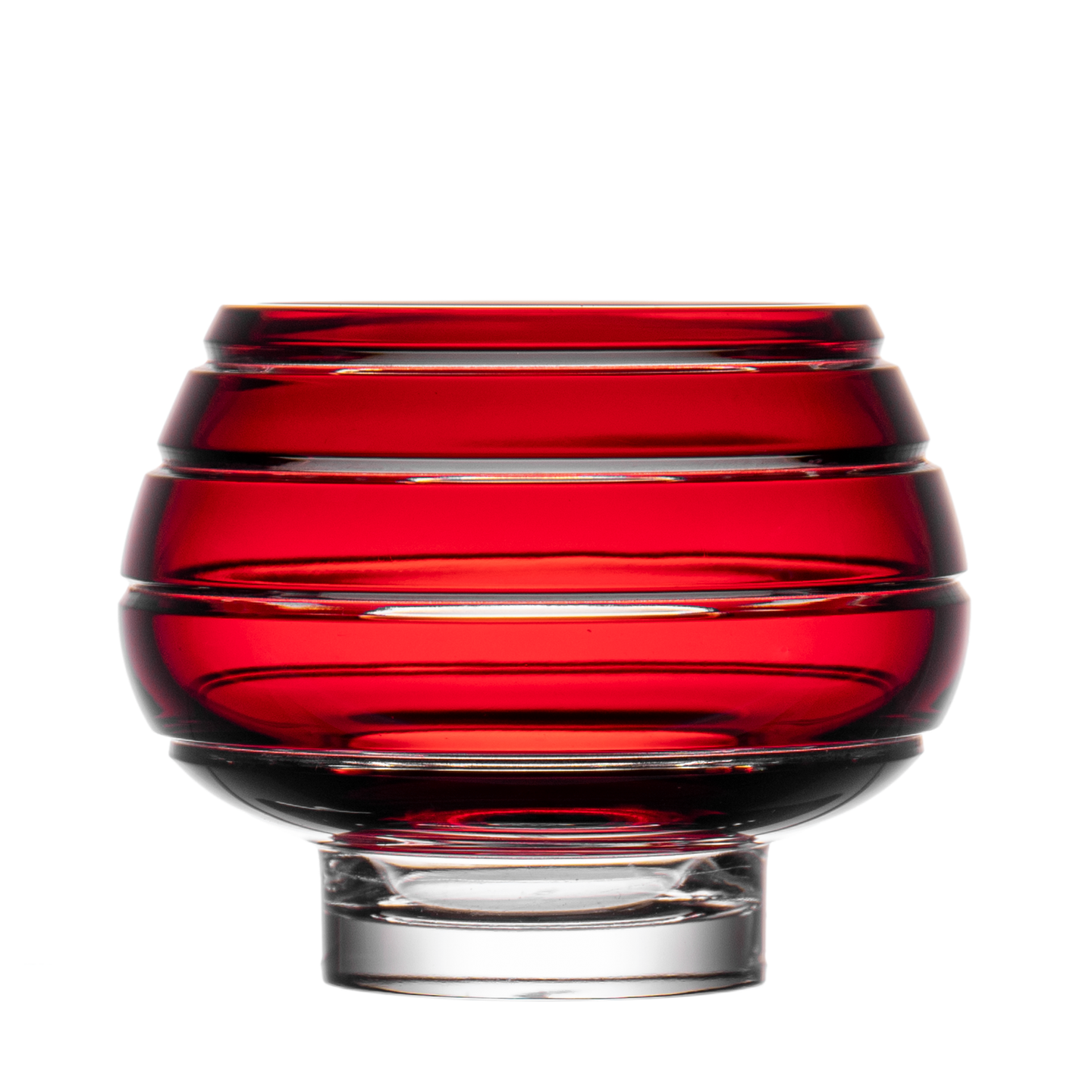 Ajka Crystal Renella Ruby Red Votive 4.1 in
