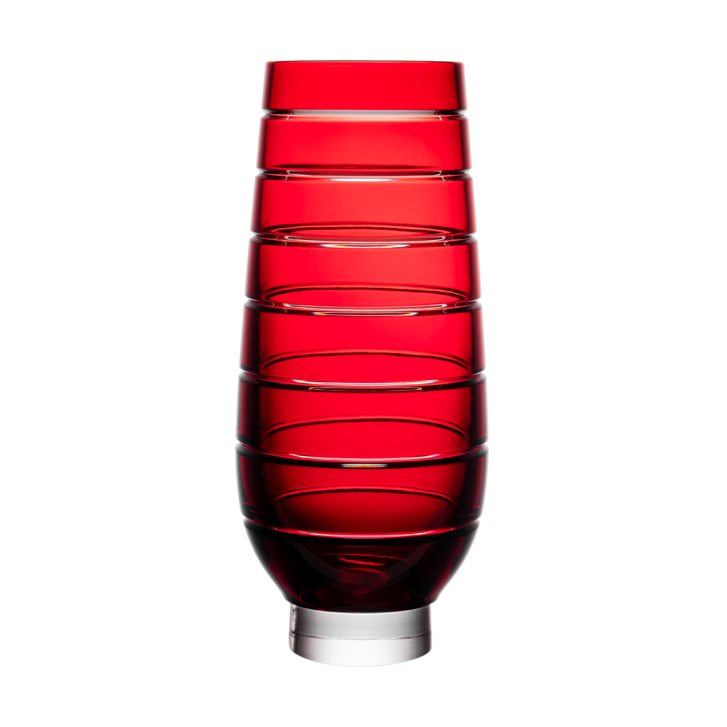 Ajka Crystal Renella Ruby Red Vase 10 in