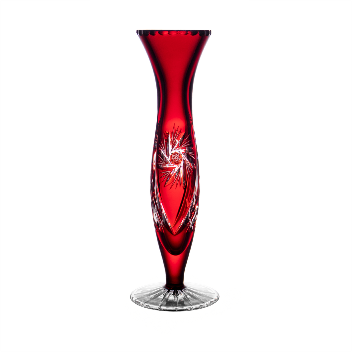 Avallon Ruby Red Vase 7.9 in